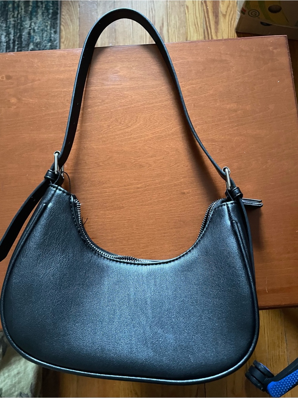 Like New Ardene Black Crescent Shoulder Bag – Adjustable Strap